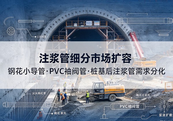 江川注浆管细分市场扩容，隧道钢花小导管、PVC 袖阀管、桩基后注浆管需求分化